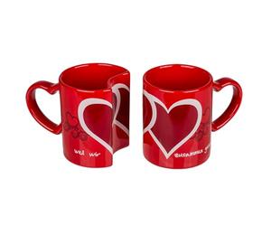 Out of the blue Mug avec deux cœurs