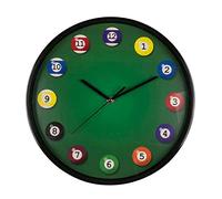 Out of the blue Objet de Décoration/Horloge Murale avec Motif Billard/Diamètre : 30,5 cm