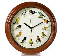 Out of the blue OOTB Horloge aux Voix d'oiseaux, Plastique, Multicolore, 30 x 4.5 x 30 cm