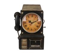 Boîte à clefs Horloge Téléphone noire Vintage