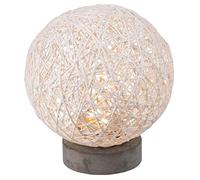 Out of the Blue rotin Boule avec, env. 12 cm, LED Blanc pour 3 Piles Micro (AAA), en rotin, Multicolore, 15 x 14,7 cm