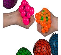 Out of the blue Squeeze Ball in Net, Balle Anti-Stress, 4 Variantes de Couleur (Bleu, Vert, Violet, Rouge), Une pièce, Indiquer Votre préférence en Ordre