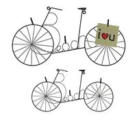 Out of the blue Support Photo Gris en métal, Byciclette, avec 4 Pinces, env. 45 x 24 cm