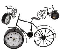 Out of the blue Vélo en métal Noir avec Horloge, env. 31,5 x 6 x 20 cm