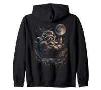 Out of This World Astronaute Raccoon Space Coffee Graphic Sweat à Capuche