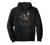 Out of This World Astronaute Raccoon Space Coffee Graphic Sweat à Capuche
