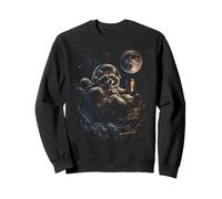 Out of This World Astronaute Raccoon Space Coffee Graphic Sweatshirt