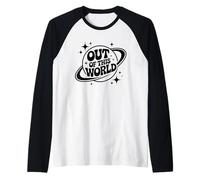 Out Of This World Groovy Funny Planet Space Geek Astronomy Manche Raglan