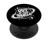 Out Of This World Groovy Funny Planet Space Geek Astronomy PopSockets PopGrip Adhésif