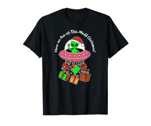 Out of This World T-Shirt de Noël UFO Beaming Presents T-Shirt