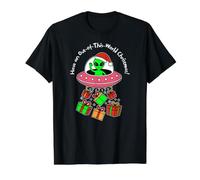 Out of This World T-Shirt de Noël UFO Beaming Presents T-Shirt Graphique avec Valeur