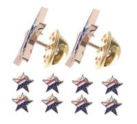 Outanaya 10 Pièces Broche Étoile à Branches Amérique Épingles Drapeau Usa Légères pour Fête et Célébrations Patriotiques