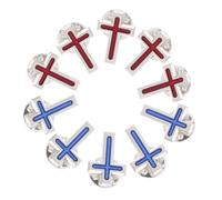 Outanaya 10 Pièces Faith Cross Lapel Pin For Men Women Zinc Alloy Brooch Comfortable Religious Badge For First Communion Party Smooth Edges Versatile Clothing Accessory