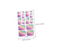 Outanaya 11 Pièces Stickers Ongles de Pied Étanches Effet Arc Ciel Pailleté Autocollants Adhesifs pour DIY Art Ongles Fête Usage