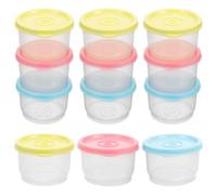 Outanaya 12 pièces Boîtes de Conservation Garçon Fille Lot de Mini Récipients Micro-ondes Sécurisés Contenants Alimentaires Sans Odeur pour Garçon Fille Compatibles Couleur Aléatoire