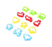 Outanaya 12 Pièces Set Moules Argile Garçon Fille DIY Animaux Outils Plastique Pâte Modelable pour Embossage et Création Support Développement Mental et Coordination Main-œil