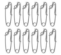 Outanaya 12pcs Clips de Pêche en Acier Inoxydable Œil Ouvert et Fermé Haute Résistance Portable pour Pêche en Mer et Large