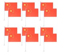 Outanaya 15 Mâts de Drapeau Blancs à Ventouse en Plastique, Kit de Remplacement pour Voiture, Ensemble de 15 Pièces, Support Ventouse pour Vitre, Décoration Extérieure Patio et Jardin