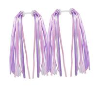 Outanaya 2 Paires Streamers pour Garçon Fille Décorations Poignées Résistantes et Faciles à Installer pour Trottinette et Tricycle Rubans Colorés Rose et Blanc