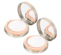Outanaya 2 pièces Boîte Coussin Air Rechargeable Portable Boîtier Maquillage Compact Vide Étui Fond Teint Poudre avec Bouffée Rangement Cosmétique Léger pour Voyage