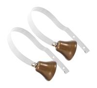 Outanaya 2 Pièces Cloche pour Chien Métal Ajustable Sonnette Murale Vintage pour Dressage Propreté Chiot Anneau Suspendu pour Communication et Entraînement Canin Porte-Train Sonore Blanc