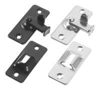 Outanaya 2 pièces Loquets de Porte Acier Inoxydable Robustes et Targette pour Porte Intérieure et Coulissante Protection Renforcée pour Dentrée Lot de Noir