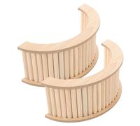 Outanaya 2 Pièces Ponts pour Hamsters en Bois Naturel Échelle Arquée, Facile à Installer, pour Cage de Petits Rongeurs L'ennui