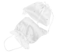 Outanaya 2 Pièces Sac de Mariage pour Mariée Pochette Élégante pour Journée de Noces Sac à Main Soirée Fleur Léger et Personnalisable