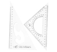 Outanaya 2 pièces Set de Règles Triangulaires Précises avec Rapporteur Outils de Dessin pour Étudiants Design et Ingénieurs Règle Angle pour Dessin Technique et Géométrique