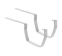 Outanaya 2 Pièces Support Gouttière et Descente Eau Robuste Support Mural pour Réparation Gouttières Affaissées Fixation Rapide sans Outils Compatible Balcons et Garages Finition Argentée
