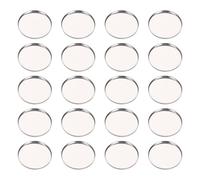 Outanaya 20pcs Plaques de Fards à Paupières en Acier Inoxydable Blanc Multifonctionnelles Adaptées Voyage pour Rangement Maquillage Présent