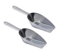 Outanaya 2pièces Alliage Aluminium Chariot à Glace Bar Ice Scoop Professionnel avec Bouche Carrée pour Supermarché et Cocktail