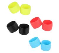 Outanaya 4 paires Anneaux de Fixation Antidérapants pour Guidon de Silicone Manchons de Protection Confortables et Sécurisés Compatibles Vtt et Route Accessoires Cyclisme Colorés Rouge