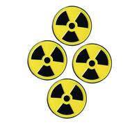 Outanaya 4 pièces Broche Épingle Ronde Radiation Nucléaire Métal pour Vêtements et Sacs Accessoire Original pour Femme et Homme