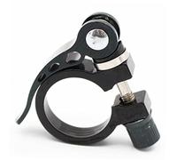 Outanaya 4 pièces Collier de Serrage Rapide Aluminium pour Tige de Selle Levier Ergonomique Allongé sans Outil Noir Jaune Bleu