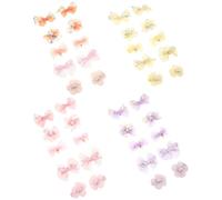 Outanaya 40 Pièces Barrettes Nœud pour Bébé Fille, Style Mignon, Entièrement Doublées Bords Arrondis Doux, Matins Chargés