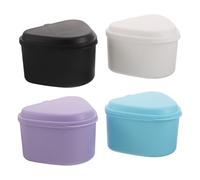 Outanaya 4pcs Étui de Rangement Portable pour Prothèses Dentaires Étui de Retenue Compact Étanche Accès Rapide en Plastique Mousse Usage Nocturne à Domicile pour Hommes Adolescents