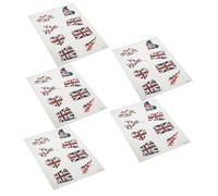 Outanaya 5 ensembles Portable Temporary Uk Flag Face Stickers Delicate Fans Accessory For Soccer Match