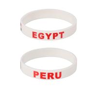 Outanaya 6 Pièces Bracelet de Pays en Silicone, Bracelet Drapeau du Pays | Confortable à Porter, Taille Unique Plupart, Usage Jeux et Rencontres Internationales