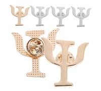 Outanaya 6 Pièces Broches Psi Doré et Argenté pour Psychologues et Psychiatres Épingles Polyvalentes pour Médecins et Infirmières Accessoires Élégants pour Sacs et Vêtements Fête des Mères