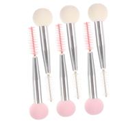 Outanaya 6 pièces Brosse à cils double embout avec applicateur éponge champignon et brosse sourcils maquillage multifonction pour filles légère et compacte pour voyage et sûre