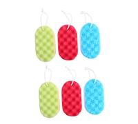 Outanaya 6 pièces Éponge de Bain Exfoliante pour Corps Éponge de Colorée et Accessoire Nettoyage Portable pour Adultes Couleur Aléatoire Couleur Aléatoire