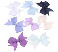 Outanaya Accessoires de Toilettage en Polyester Lot de 8 Jolis Nœuds avec Pinces Résistantes la Décoloration, Application Rapide pour Chignon pour Chiens Moyens et Grands pour Chiots