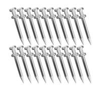 Outanaya Aérateurs de Pelouse 20 Pièces Pointes Métalliques 58 CM pour Chaussures Aérateur de Gazon Piquets Robustes Détachables pour Entretien Jardin et Aération du Sol