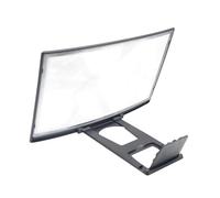 Outanaya Agrandisseur D'écran Incurvé 12 Pouces pour Téléphone Portable Noir, Loupe 3D sans Pile, Amplificateur D'écran Léger et Compact Compatible Smartphones, pour Films et Jeux Vidéo