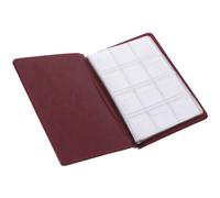Outanaya Album en PU Marron Élégant de Pièces de Monnaie de Collection Rangement pour 120 Pièces, Pochette Décorative pour Collectionneur de Monnaie Ancienne