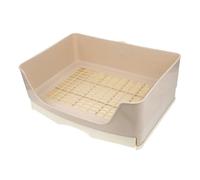 Outanaya Bac à Litière pour Lapin Grand Format Tiroir, Boîte à Toilettes Beige pour Petits Animaux, Apprentissage Propreté pour Lapins, Cochons D’Inde, Chinchillas et Furets, Facile