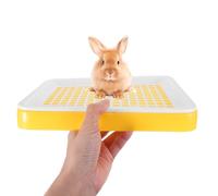 Outanaya Bac à Litière Rectangulaire en Plastique pour Lapins et Hamsters, Design Séparateur, Utilisation Polyvalente, pour Intérieur et Extérieur