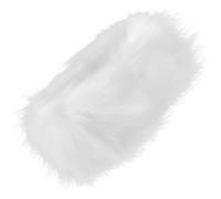 Outanaya Bandeau D’Hiver en Fausse Fourrure Blanche pour Femme Taille Unique Accessoire Cheveux Chaud et Doux Cache-Oreilles Confortable pour Usage Extérieur Hivernal