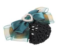 Outanaya Barrette Filet à Cheveux pour Chignon Femme, Pince à Chignon Nœud Vert, Accessoire Léger et Résistant pour Coiffures Professionnelles, pour Travail, Danse et Usage Quotidien